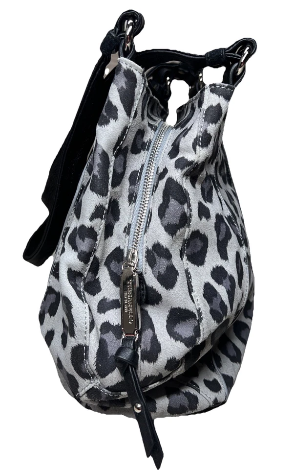 Bolso Cubo Tignanello Cuero Estampado Leopardo con Forro Cooper Dorado Foto 3 de 4