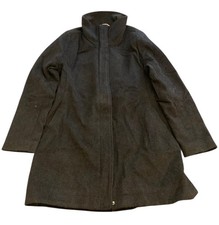 Pendleton Cascade Glacier Charcoal Wool Coat Women's Medium w/Striped Lining