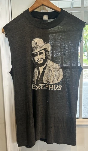 Vintage 1982 Tour Bocephus Hank Williams Jr T-Shirt Mens Lar 1980s vintage concert t-shirt, vintage, size L, single stitch, B+ condition
