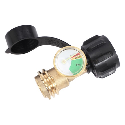 #ad NEW Propane Tank Gauge Brass Adapter w Gas Pressure Level Meter Indicator $13.26