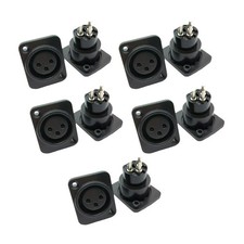 Reliable 10Pcs 3-Pin XLR Female Jack Panel Mount Microphone Adapter