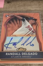2011 Topps Finest - Randall Delgado #62 Orange Refractor Rookie Autographs 34/99