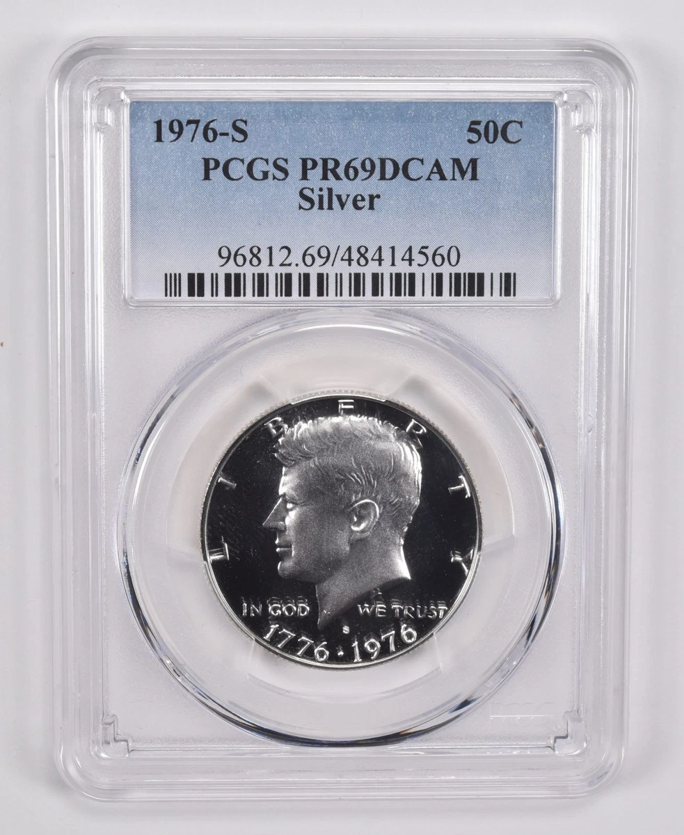 PCGS Certified PR 69 Graded 1976 Kennedy US Half Dollars (1964-Now