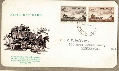 Australia 1953 WCS Wesley Cobb & Co Royal Mail FDC  CARD