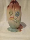 Hull Art Pottery Vase Vintage Pastel Pink Blue Matte with Wildflower Design