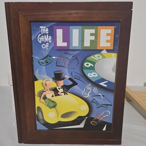 Milton Bradley The Game of Life Vintage Bookshelf Edition Board Game Wooden Box