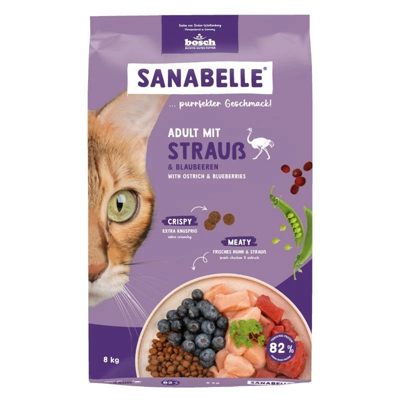 Sanabelle Adult mit Strauß Blaubeeren 8kg Trockenfutter für ausgewachsene Katzen