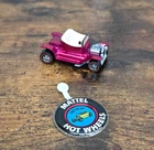 1968 HOT WHEELS USA Redline HOT HEAP Spectraflame Rose / White Interior w/Badge!