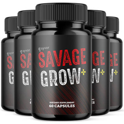 (5 Pack) Savage Grow Advanced Male Support Pills SavageGrow Vitamin 300 Capsules