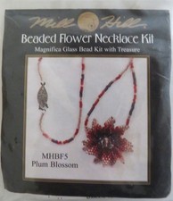 Vintage Mill Hill Beaded Flower Necklace Kit w/ Treasure  "Plum Blossom"  2002