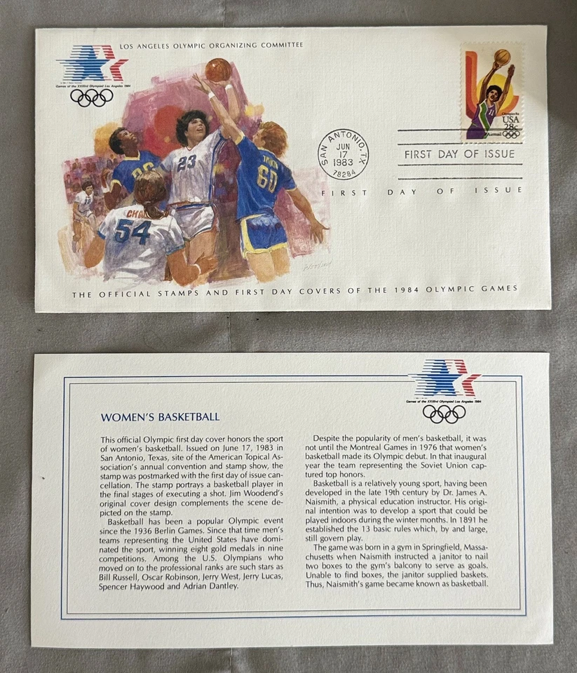 Commemorative Box Set 1984 Olympic Games-24 Official Stamps on 20 FDC’s-Info/COA - Image 2 of 4