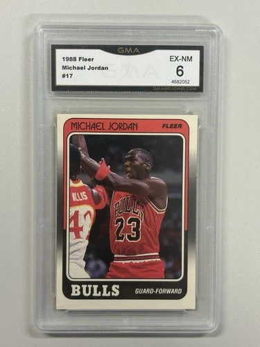 MICHAEL JORDAN 1988-89 FLEER #17 BASKETBALL CHICAGO BULLS GMA 6