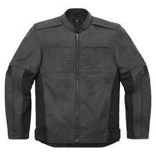 Icon Motorhead 3 Leather Motorcycle Jacket Bl...