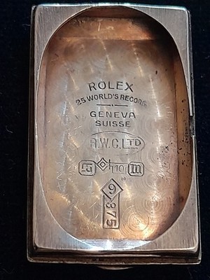 Rolex 9k Gold Prima Deco Tank ladies watch 1935 Rob Meylan case Spares Repair
