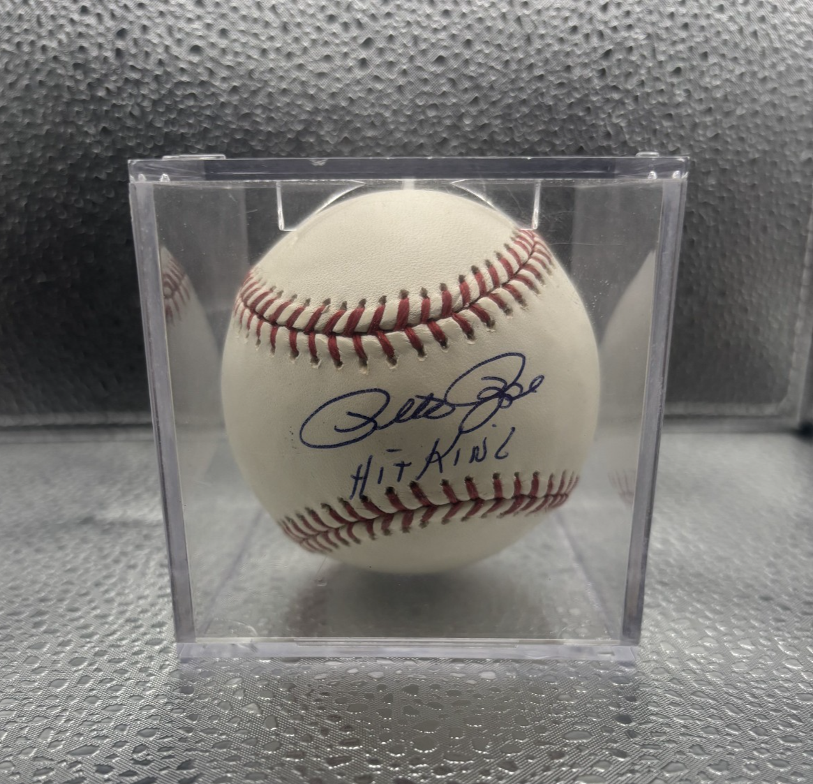Pete Rose Signed Baseball “Hit King” Inscription Autographed MLB