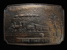 OA07108 NOS VINTAGE 1970s ERIE PACIFIC R.R. RAILROAD TRAIN BELT BUCKLE