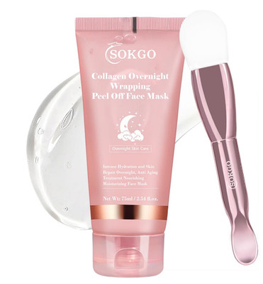 Collagen Overnight Wrapping Mask, Intensive Hydration Anti Aging Overnight Skin