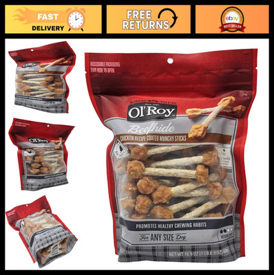 Beefhide Chicken Coated Munchy Sticks for Dogs - 40 Count, 16.9 oz Treats