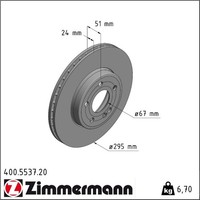 2X Zimmermann 400.5537.20 Bremsscheibe FüR Mercedes Benz A Klasse B CLA W177