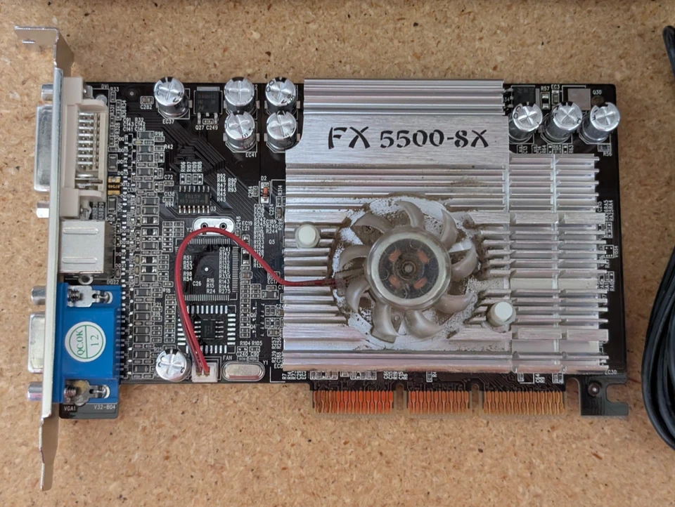 Nvidia GeForce FX 5500 AGP Graphics Card GPU 256 MB VGA DVI S-Video Box Valkyrie - Image 2 of 4