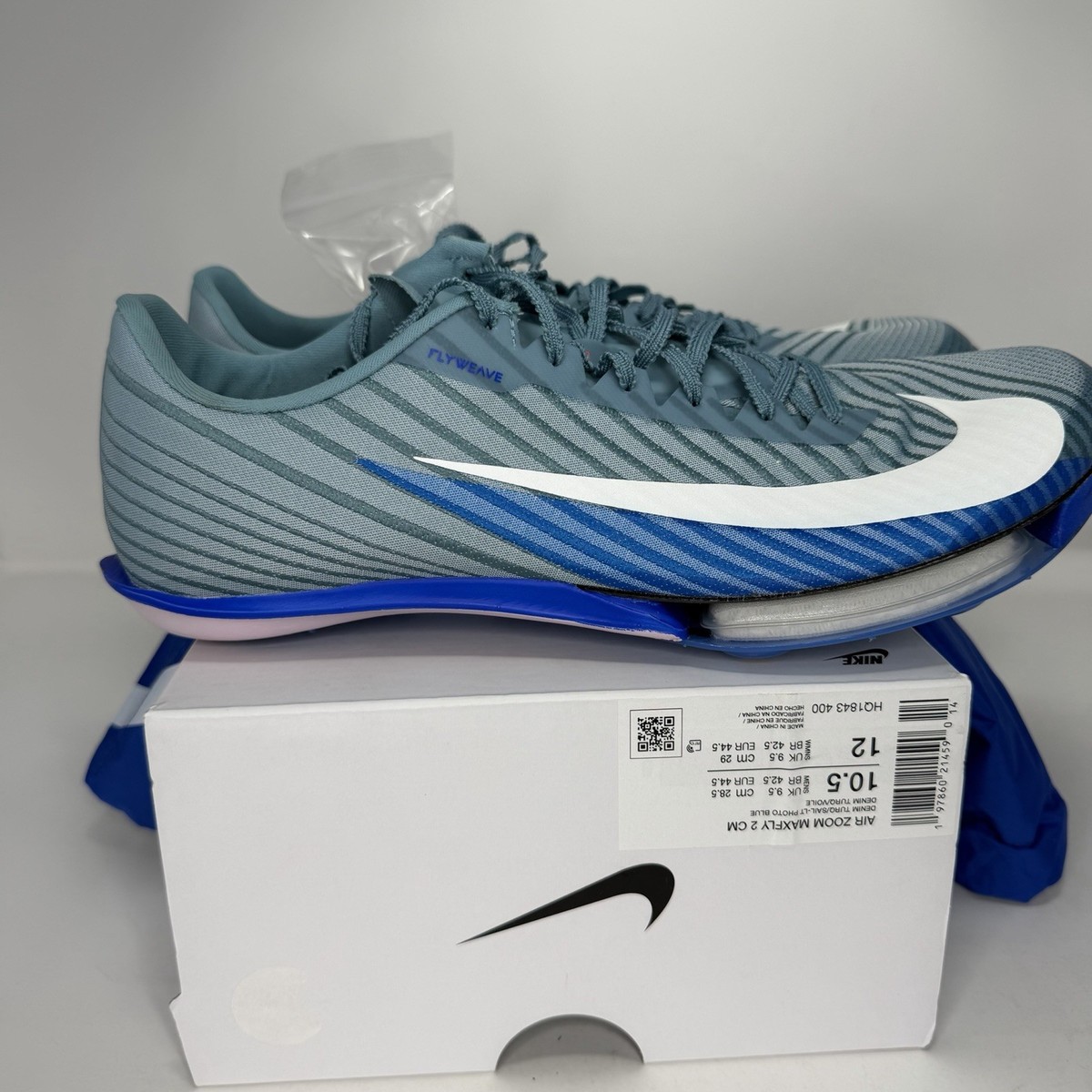 Nike Air Zoom Maxfly 2 Denim Turquoise Track Spikes Men's HQ1843