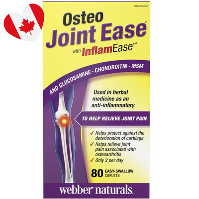 Webber Naturals Osteo Joint Ease 80 Caplets   1 Pack | Canada | Free Shipping