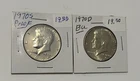 1970-S Proof BU + 1970-D MS BU Kennedy Half Dollar 40% Silver