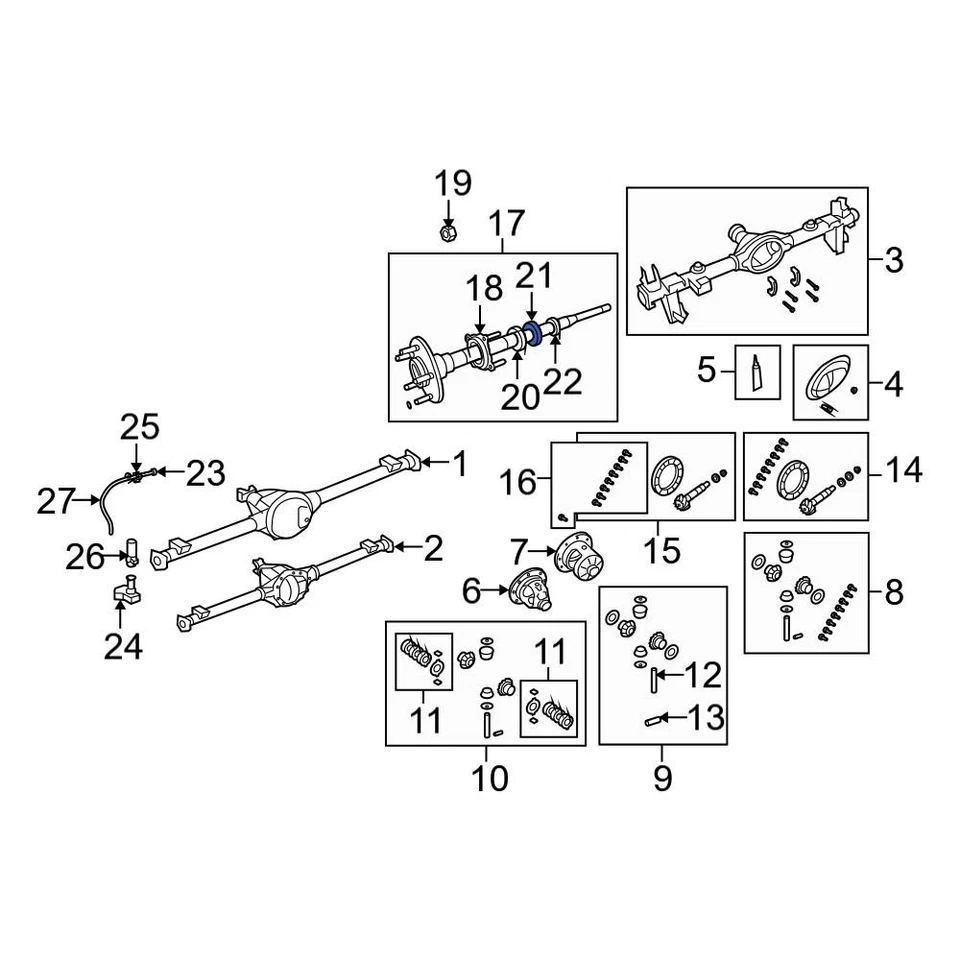 For Jeep Grand Cherokee 1994-1995 Jeep 68499023AA Rear Drive Axle Shaft Bearing — 第 2/4 张图片