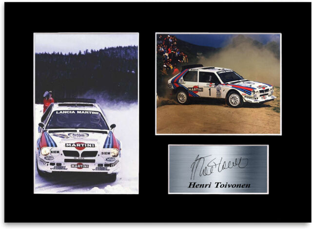 Henri Toivonen Group B World Rally Driver Signed Photo Display Poster A4