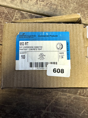 Crouse-Hinds 653 RT Compression Connector Pack of 10