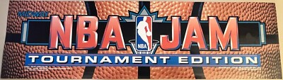 1994 NBA Jam Basketball Arcade Video Game Marquee Banner 25''x7.5'' Plastic Sign B