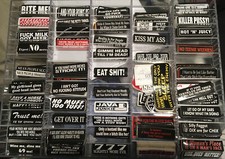 Dozen 12 Motorcycle Helmet Decals - Lot Random - Hardhat Stickers
