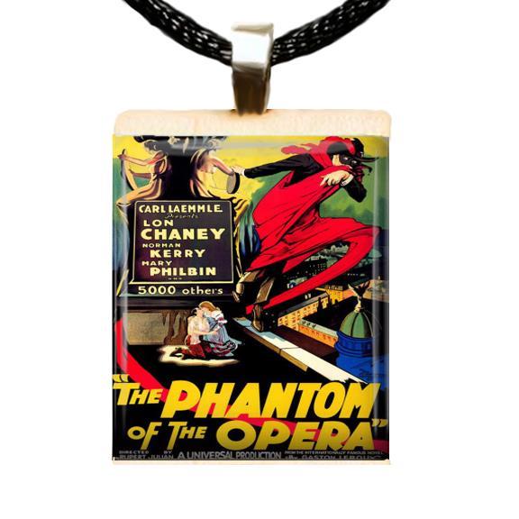 Phantom Of The Opera Scrabble Tile Pendant Handmade Charm Classic Movie