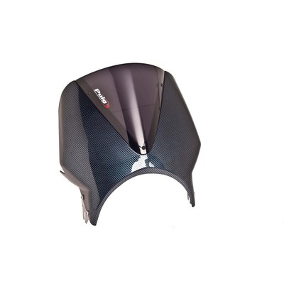 PUIG PARE - BRISE UNIVERSEL VISION POUR HONDA VTR250 97-08 CARBONE-FUMEE FONCE