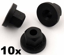 10x Vauxhall Plastic Nuts- 4mm Unthreaded- Spoilers trims bumper panels shields