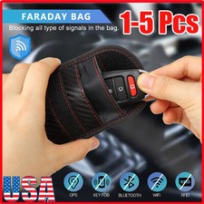 1-5x Car Key Signal Blocker Case Faraday Cage Fob Pouch Keyless RFID BlockingBag