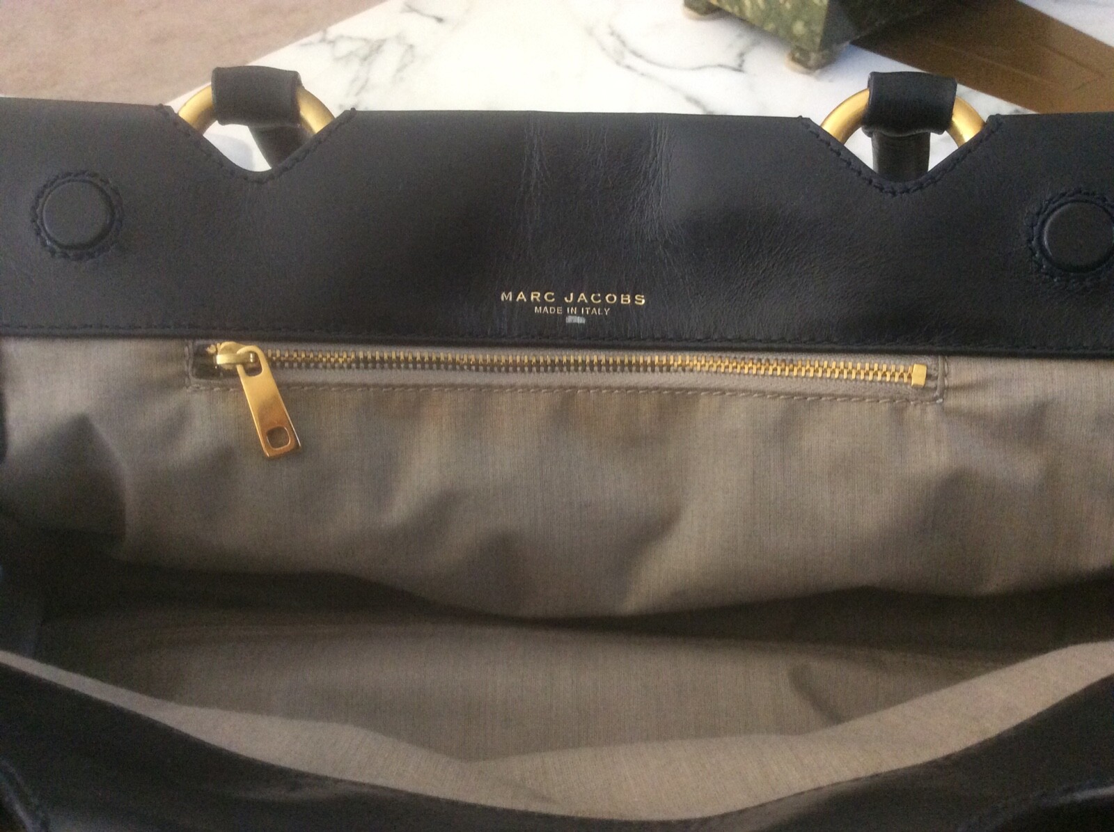 Marc Jacobs Patchwork Klein Frame Navy Leather Ba… - image 6