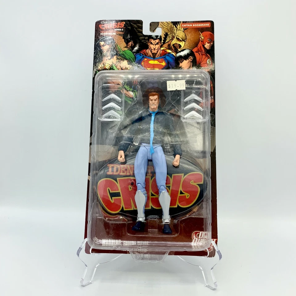 2006 DC 直接身份危机系列 2 BOOMERANG 船长可动人偶 7 英寸全新带包装 — 第 2/4 张图片
