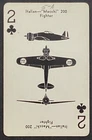 Italian Maccihi Fighter Aircraft Vintage Single Swap Playing Card Coca Cola Ad