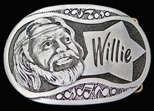 Willie Nelson Outlaw Country Western Music Belt Buckle