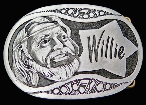 Willie Nelson Outlaw Country Western Music Belt Buckle