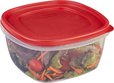 Easy Find Lids Food Storage Container, 14 Cup, Racer Red 