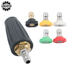 1/4 Inch 3600 PSI W/ 5 Spray Nozzles Rotating Turbine Nozzle Set Quick Connect