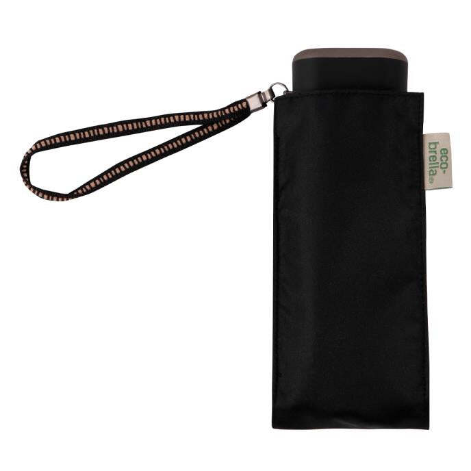 Totes ECO Tiny Compact Flat Umbrella - Black | 100% Recycled PET | Pocket Size 1