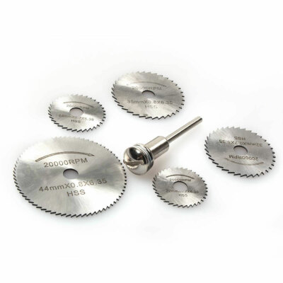 SET 6 STÜCK KREISSÄGEBLÄTTER ROTIERENDES SÄGEBLATTWERKZEUG MIT STIEL HSS 47362