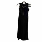MISGUIDED Black Low-cut Sleeveless Jumper Size 6 Removable Necklace Flair Leg — photo 1