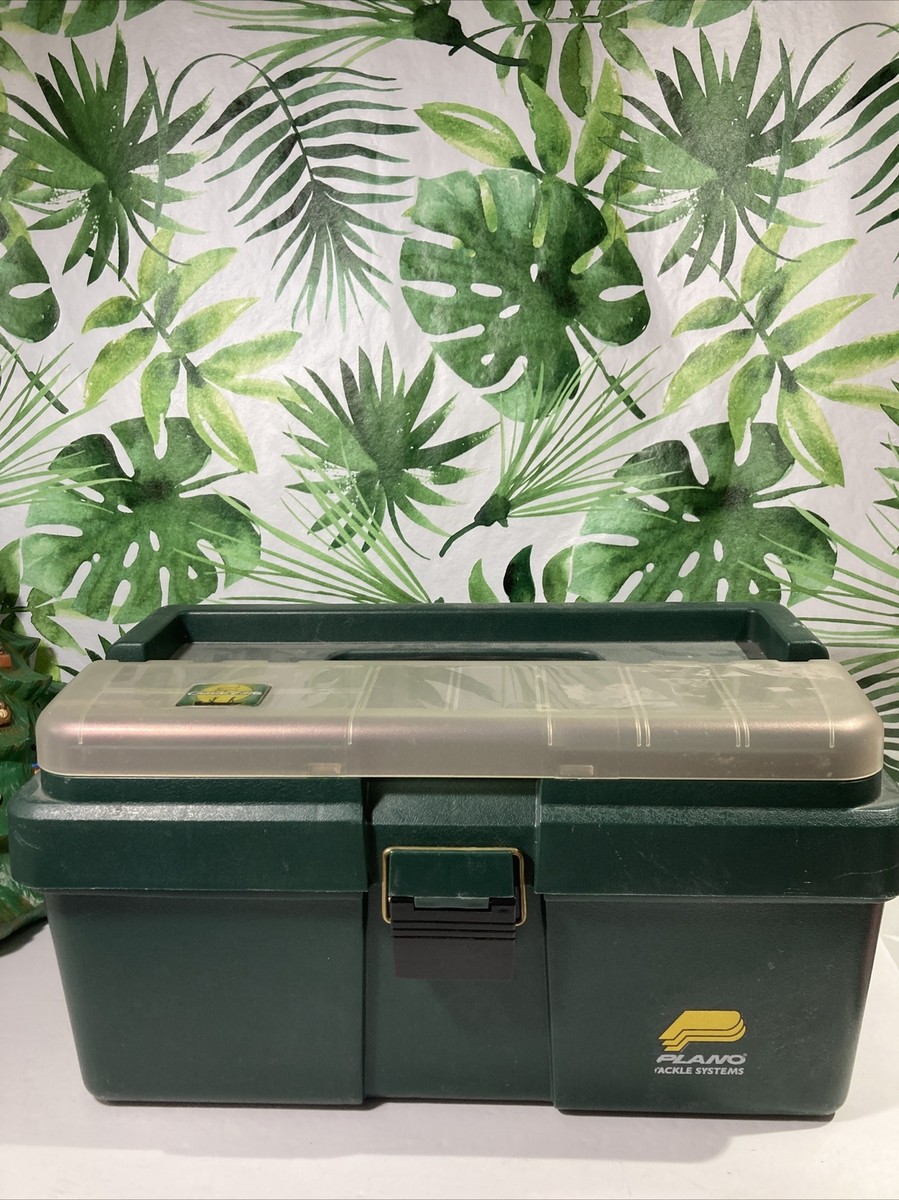 Plano Guide Elite 3600 Series Tackle Box Green Great Condition 18 X 10 X 10