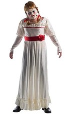 Annabelle Creation Conjuring Scary Doll Fancy Dress Up Halloween Adult Costume