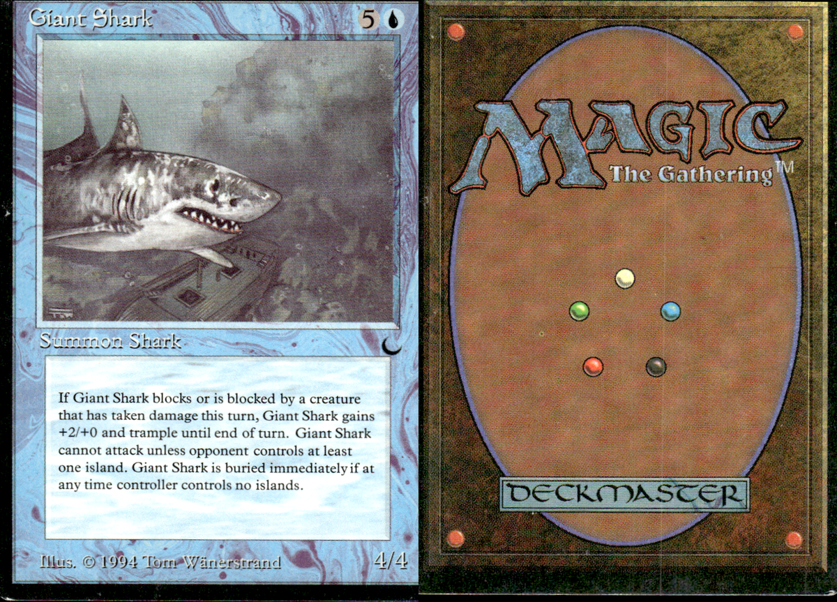 mtg shark cards Magic the Gathering -MTG- Giant LP All cards will be carefully packed for safe transit. Giant Shark ~ Heavily Played