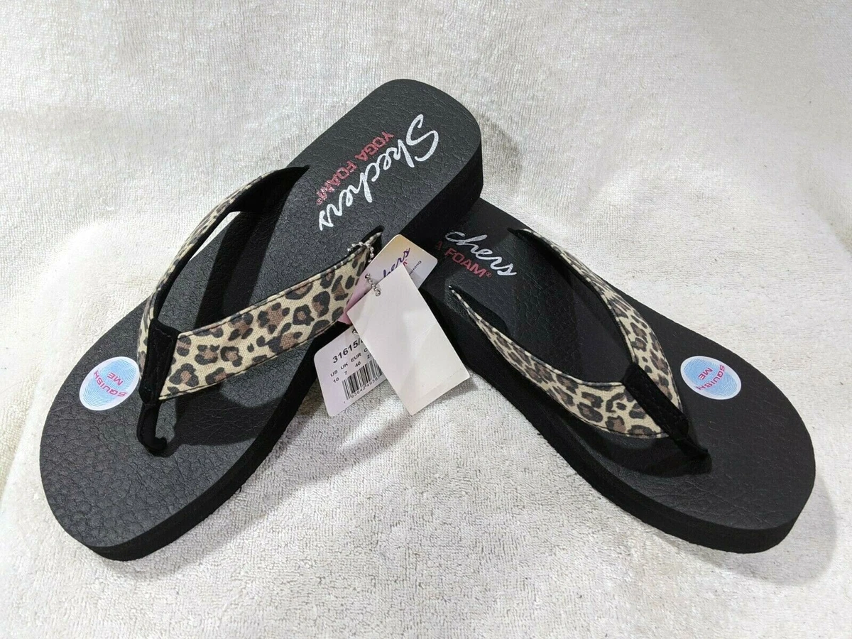 leopard skechers sandals